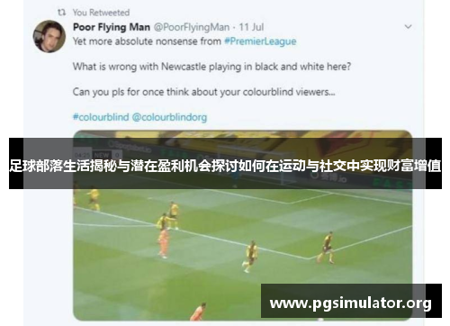 足球部落生活揭秘与潜在盈利机会探讨如何在运动与社交中实现财富增值