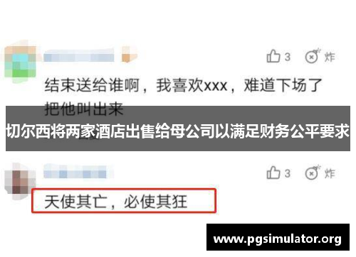 切尔西将两家酒店出售给母公司以满足财务公平要求