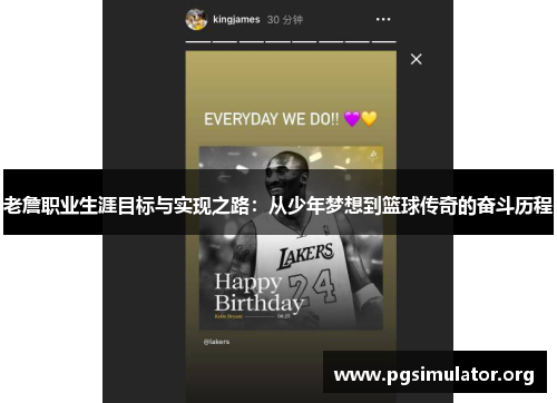 老詹职业生涯目标与实现之路：从少年梦想到篮球传奇的奋斗历程